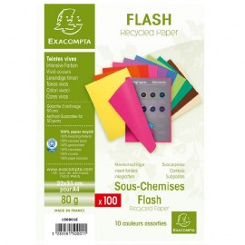 paquet-100-sous chemises-Exacompta-Flash-papiers recyclés- 150001E
